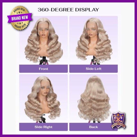 Human Hair 360 Lace Front Wig 30 Inch Body Wave Glueless Adjustable main image 4